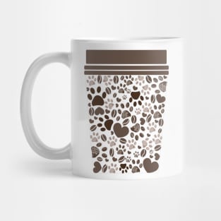 Coffee lover and paw prints Mug